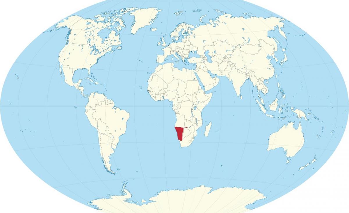 Lokacija Namibija na karti svijeta