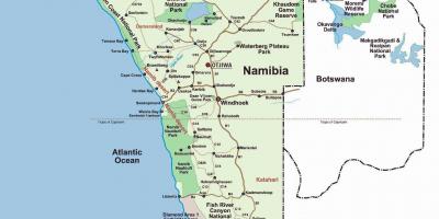 Kostur obale Namibije na karti