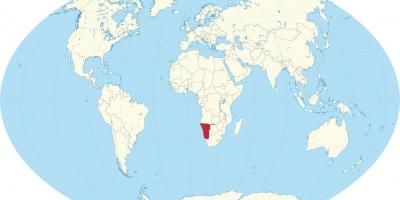 Lokacija Namibija na karti svijeta